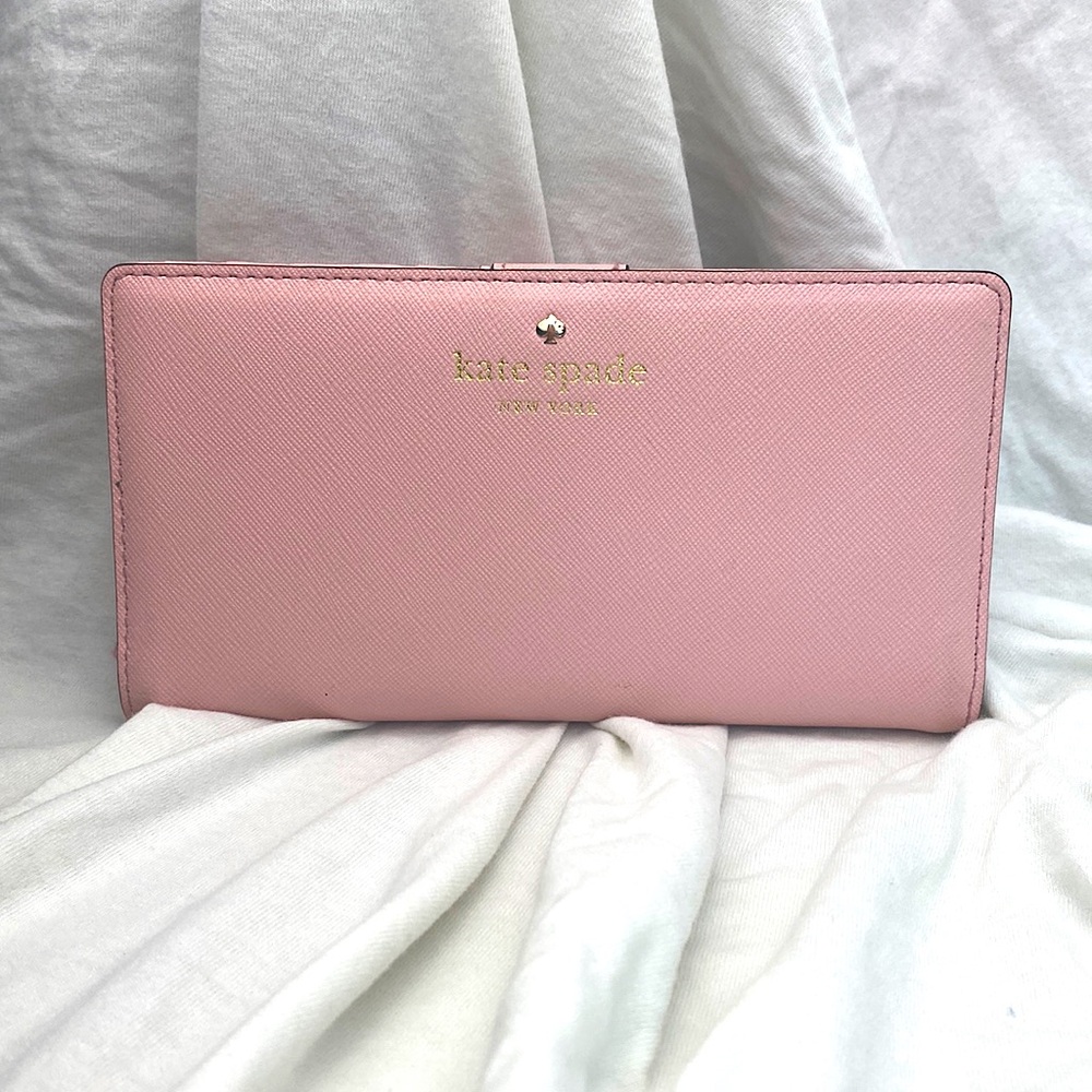 Kate Spade Pink 100% Cow Leather Exterior Wallet